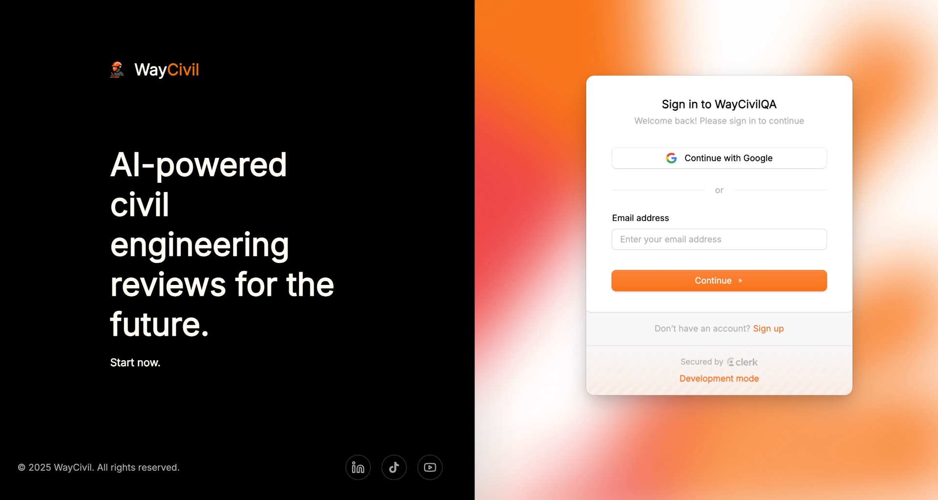 Create Your Account screenshot